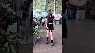 Indo Italian diva #giorgiaandriani  turns the airport terminal into her personal runway