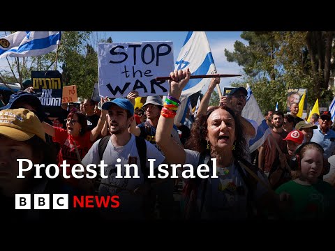 YouTube video thumbnail: Israelis Protest Against Gaza Occupation Plan as Palestinians Flee IDF Attacks