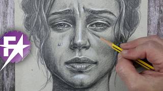 Dibujar expresiones: Mujer triste