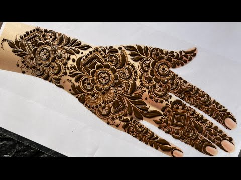 Floral henna design | Beautiful Floral Mehndi Design 2024 || hennaby_tazaheen