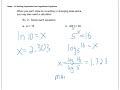 Logarithmic and Exponential Equations