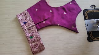Boat neck blouse design |Princess cut blouse design with sleeve design