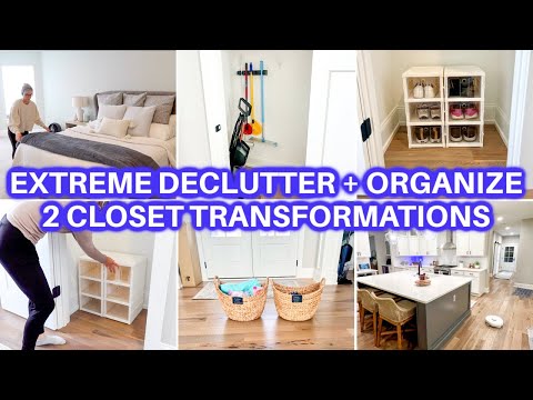 CLOSET DECLUTTER ORGANIZE + CLEAN WITH ME | CLEANING MOTIVATION | HOME ORGANIZATION  JAMIE'S JOURNEY