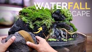 Fascinating Moss Waterfall Scape 🌊🌿