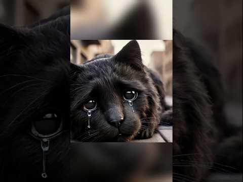 A triste Vida De Um Gato Preto.💔