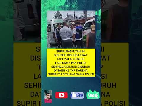Sopir angkutan d suruh dishub lewat tp d tilang polisi!!! #polisi #dishub #sopir #viralvideo #shorts