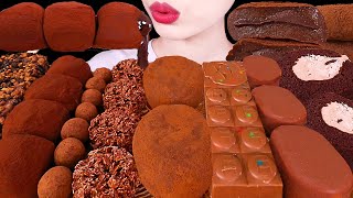 ASMR MUKBANG｜CHOCOLATE PARTY *ICE CREAM, MOCHI, MALTESERS, CAKE, TICO, NUTELLA DONUTS 초콜릿 파티 먹방
