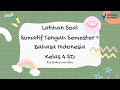Kuis Bahasa Indonesia Kelas 4