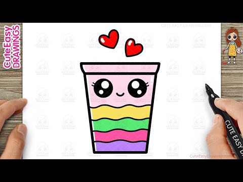 How to Draw a Cute Drink - Easy for Kids and Toddlers