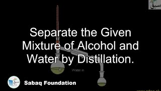 Separate the Given Mixture of Alcohol and Water by Distillation.