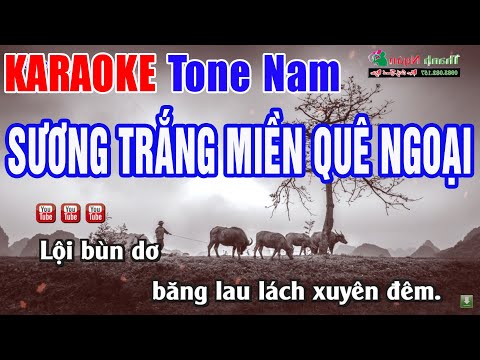 Sương Trắng Miền Quê Ngoại Karaoke Tone Nam | Nhạc Sống Thanh Ngân