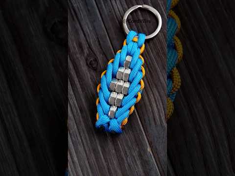 Hex Nuts Rhombus paracord keychain #shorts #paracord #handmade #keychain #diy