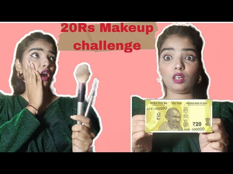 20₹ makeup challenge || Full face makeup || Party makeup under 20₹ ||Affordable makeup for beginners