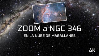 Zoom de Hubble a NGC 346 en la "Nube de Magallanes" 4K