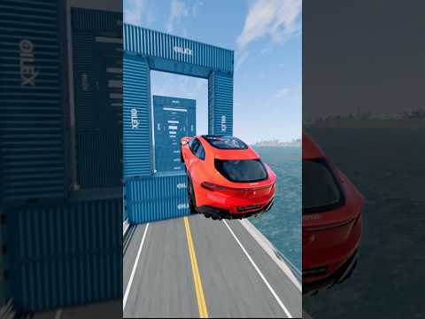 Which vehicle can perfectly pass through all container matrices? #usa #beamngdrive #games #shorts