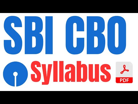 SBI CBO Syllabus 2025 || SBI CBO Exam Pattern || Download Official CBO Syllabus PDF