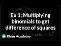 Exploring the Difference of Squares through Binomial Multiplication