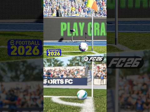 FC 26 vs eFootball 2026 - Fans Reaction, Corner Flag - Comparison #fc26 #efootball