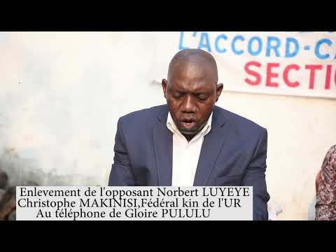 ENLEVEMENT DE L'OPPOSANT NORBERT LUYEYE, L'UR SON PARTI DÉNONCE ET APPELLE À SA LIBÉRATION