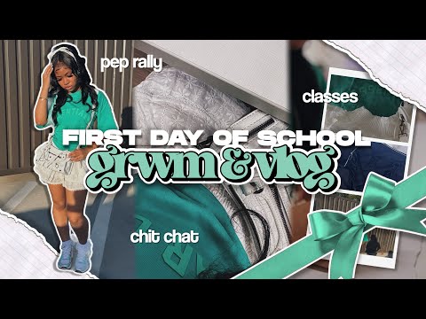 GRWM: FIRST DAY OF SCHOOL + VLOG *junior year* | Victory Marrie