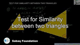 Test for Similarity between two triangles
