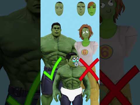 Hulk's family lost their faces. Help baby! - animation meme