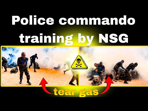 Tear gas ka maja lete police commando🥷😭😭 #nsg #trending #police #commando #teargas #training