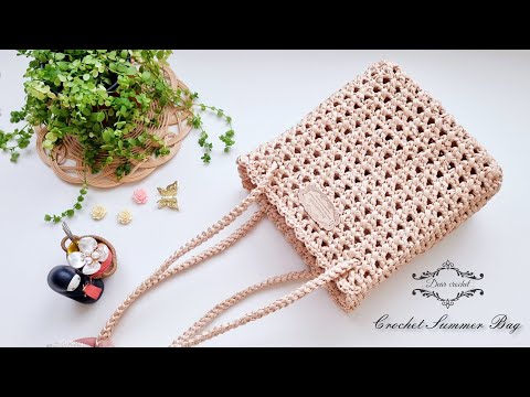 [CC]코바늘 가방 여름 데일리백 가방뜨기 (Crochet summer bag)