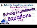 Solving Logarithmic Equations with Properties of Logs