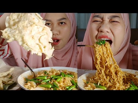 MUKBANG MIE NYEMEK CABE RAWIT TEMPE MENDOAN