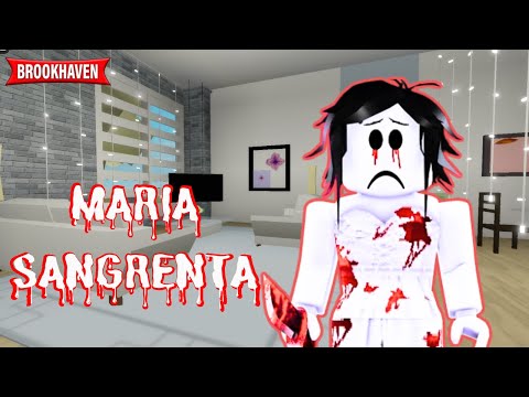 MARIA SANGRENTA na festa do pijama Brookhaven RP historinha de terror