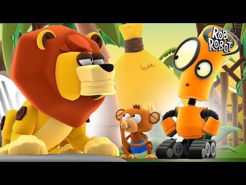 A Roaring Good Time on Safari Planet! | Rob The Robot | Preschool Learning