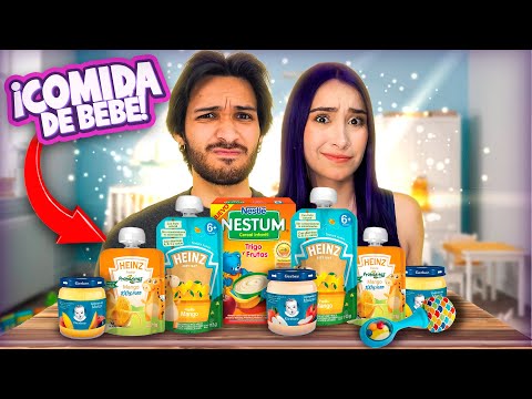 Un día COMIENDO solo COMIDA DE BEBÉ!!👶🏻 🍼