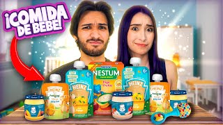 Un día COMIENDO solo COMIDA DE BEBÉ!!👶🏻 🍼