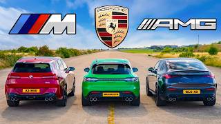 BMW X3 M50 vs Porsche Macan vs AMG GLC: CORRIDA DE ARRANCADA