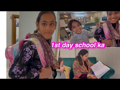 Halima ka 1st day school ka | tyariyan shuro | Sitara yaseen vlog