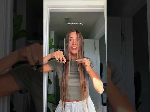 I CUT MY HAIR AT HOME😅 #haircut #hairtutorial