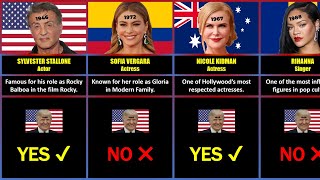 Celebrities Who Support DONALD TRUMP And Who Don’t 2025