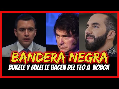 Bandera Negra. Bukele y Milei rechazan a Noboa