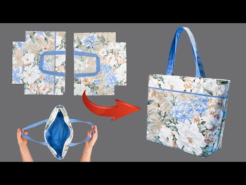 You will be surprised how easily you can sew this tote bag! Miarti👜✂️