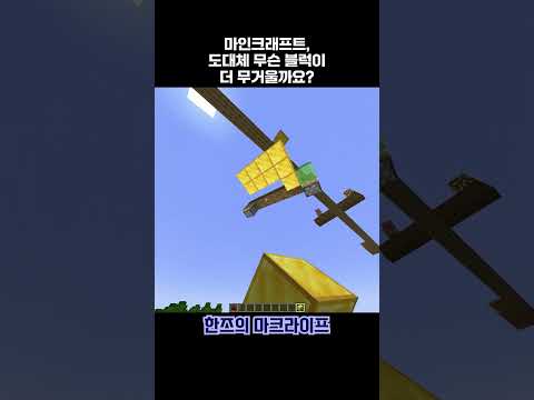 마인크래프트, 도대체 무슨 블럭이 더 무거울까요?