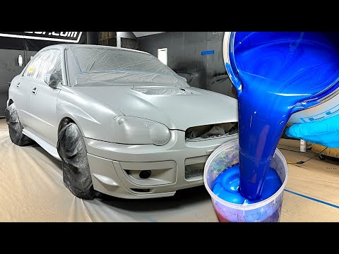 Unbelievable Transformation! Spraying Iconic World Rally Blue in High Gloss AutoFlex