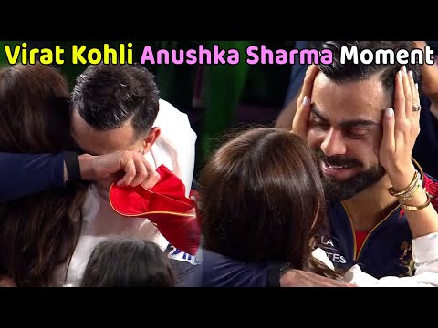 Virat Kohli hugging and Kissing wife Anushka Sharma after winning ipl2025