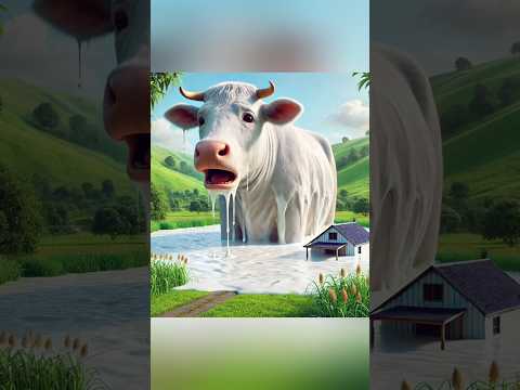 A farmer has a skinny cow in his house #cow #camel