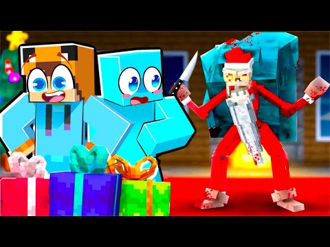 Agregué al SANTA DWELLER en Minecraft! 🎅 Me Enfrenté a Santa Claus Aterrador