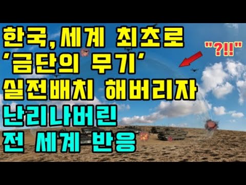 한국, 세계 최초로 '금단의 무기' 실전배치 해버리자 난리나버린 전 세계 반응