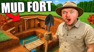 We Built a GIANT MOAT Around Our MUD FORT to Stop an Intruder Attack!