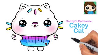 How to Draw a Cupcake Cat | Cakey Cat Gabby's Dollhouse