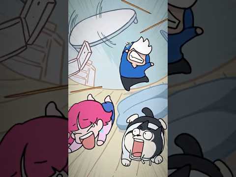 BBQ HEIST IN 1 SECONDS! 😱💦💢#animecomedy #eatingchallenge #funny #animation