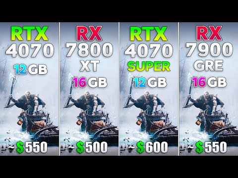 RTX 4070 vs RX 7800 XT vs RTX 4070 SUPER vs RX 7900 GRE - Test in 8 Games